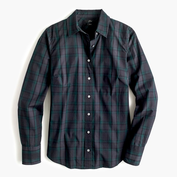 8T J. Crew Slim Stretch Perfect Shirt Blackwatch - Picture 2 of 6